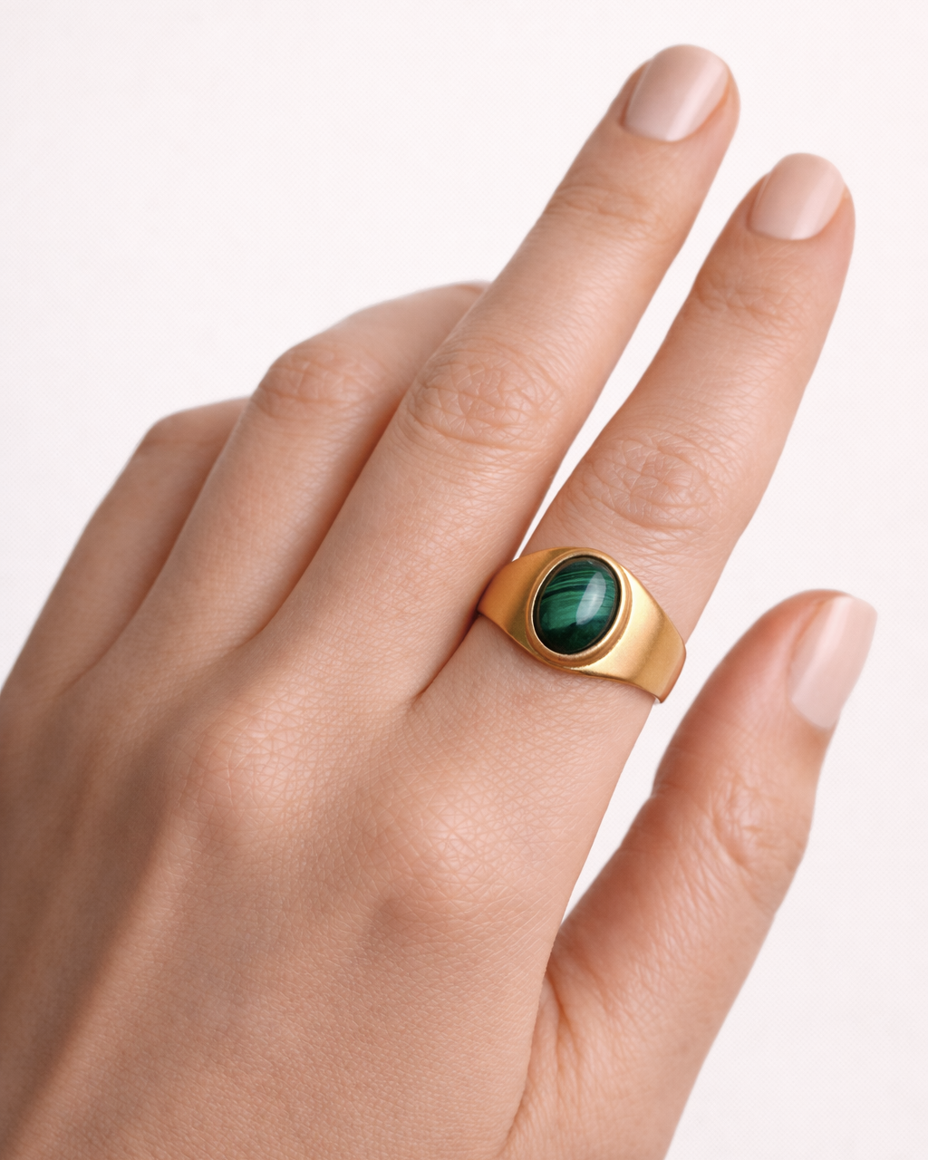 Malachite Gold Ring