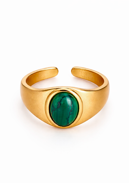 Malachite Gold Ring