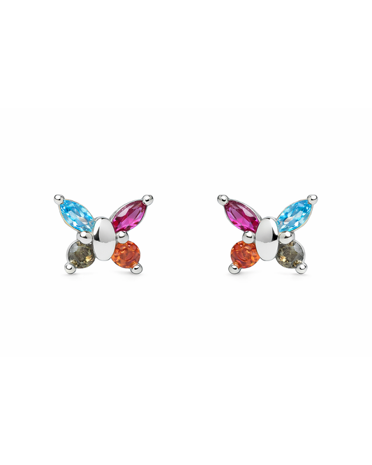 Multicolor butterfly silver
