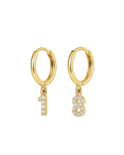 Number Hoop Gold