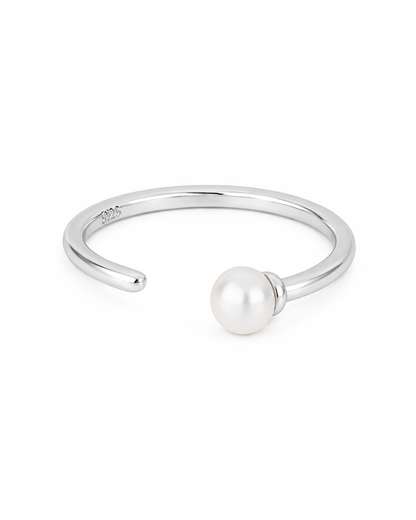Open Pearl Ring Silber