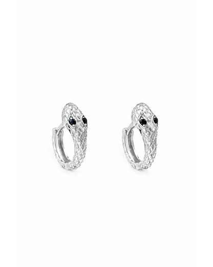 Ophidia silver hoops