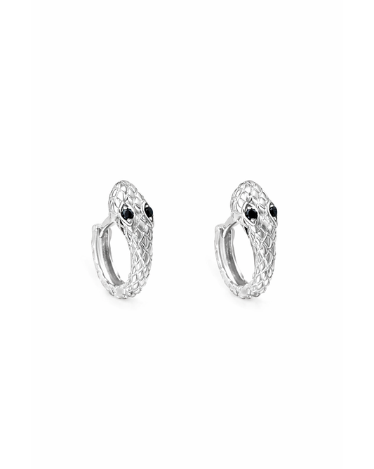 Ophidia silver hoops