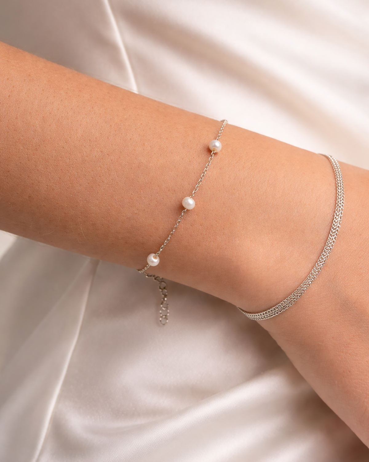 Pearl Bracelet Silber