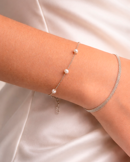 Pearl Bracelet Silber