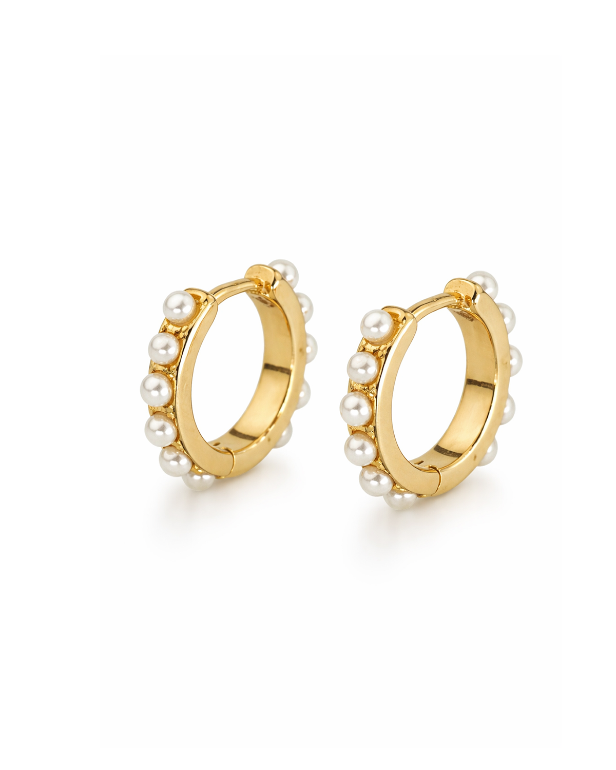 Pearl hoops or