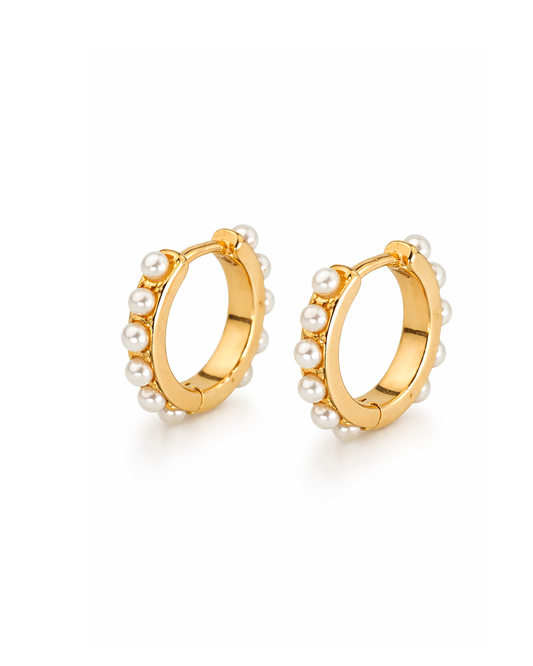 Pearl hoops or