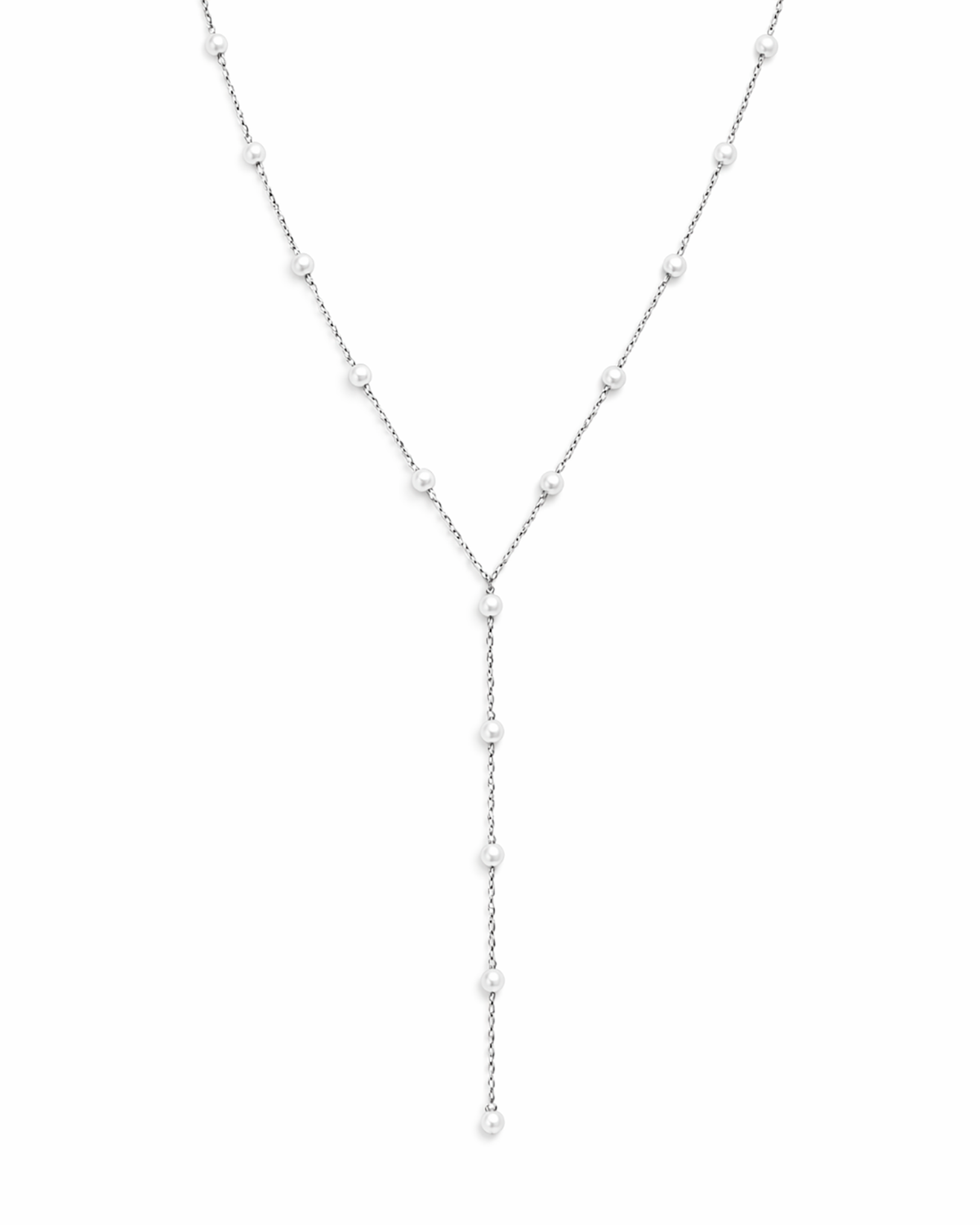 Pearl Lariat Argent