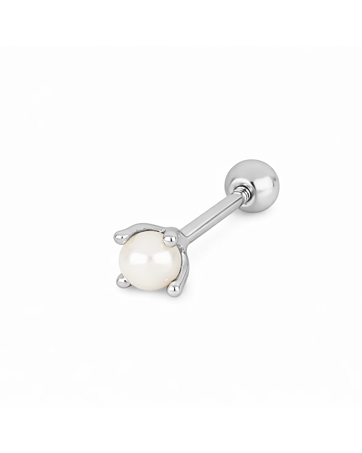 Pearl piercing silver