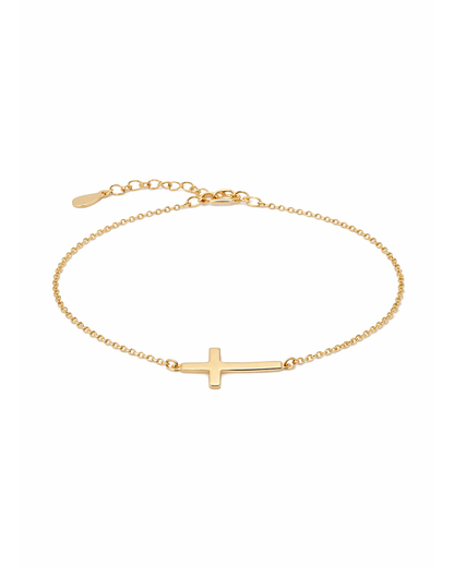 Sideways cross gold