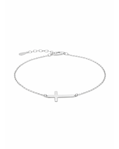 Sideways cross silver