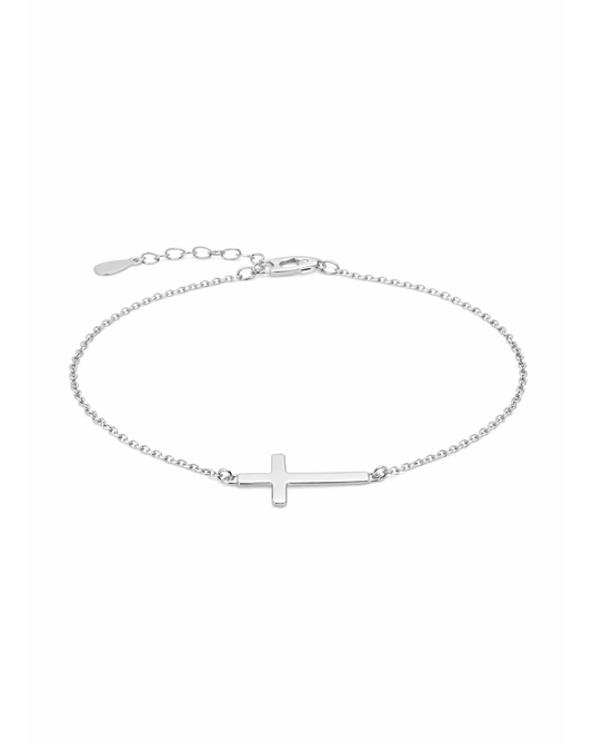 Sideways cross Silber