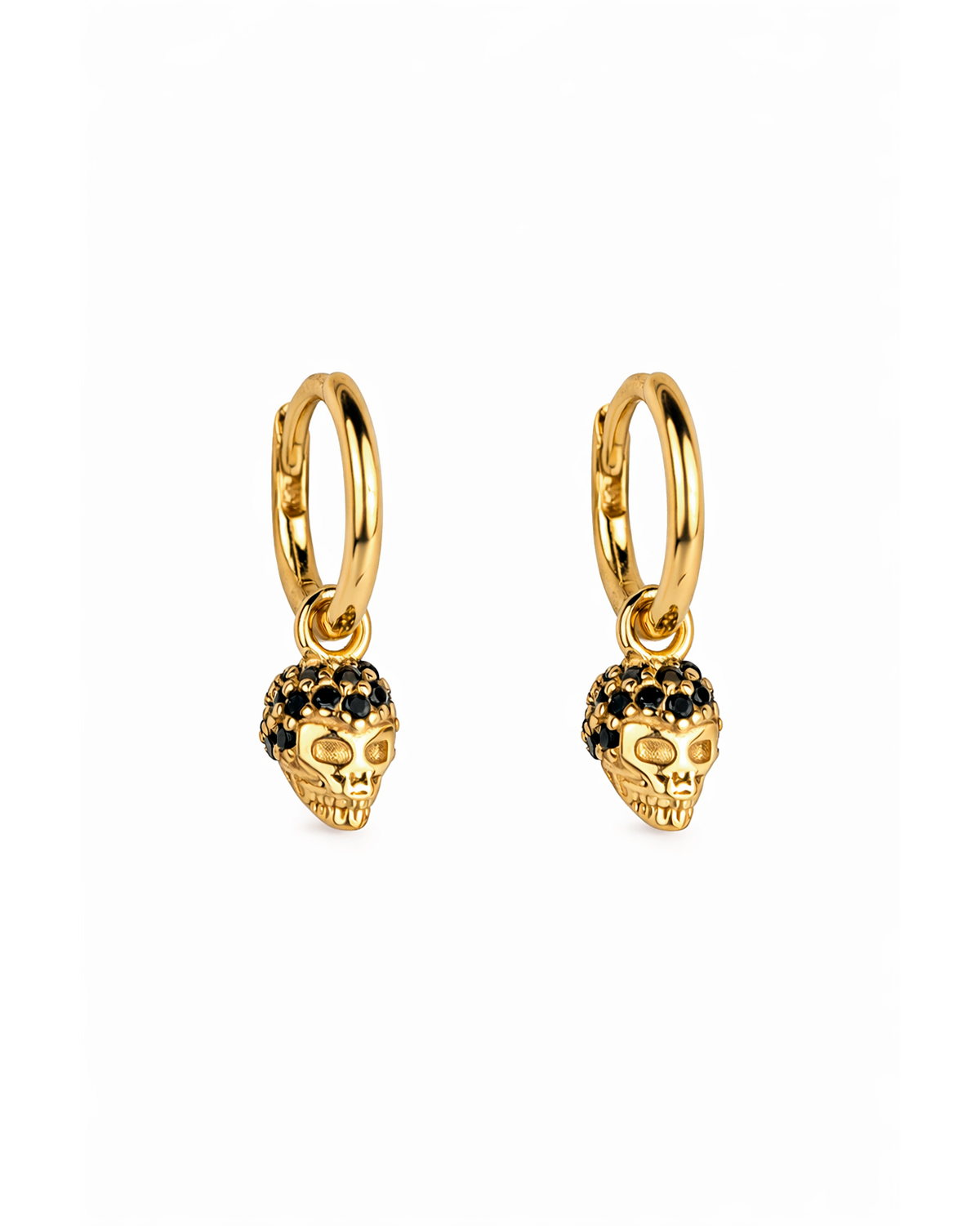 Skull hoops gold