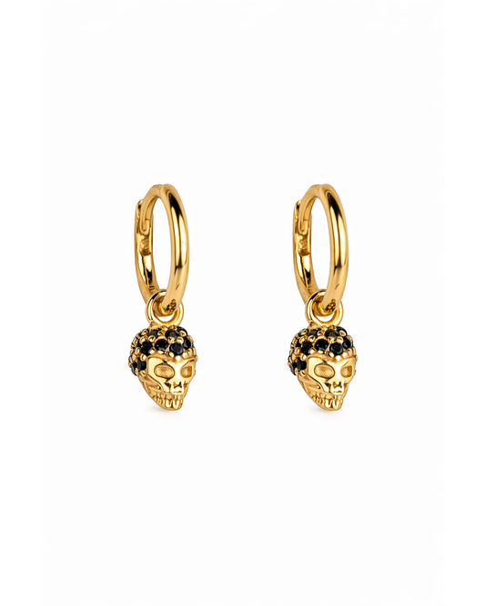Skull hoops gold