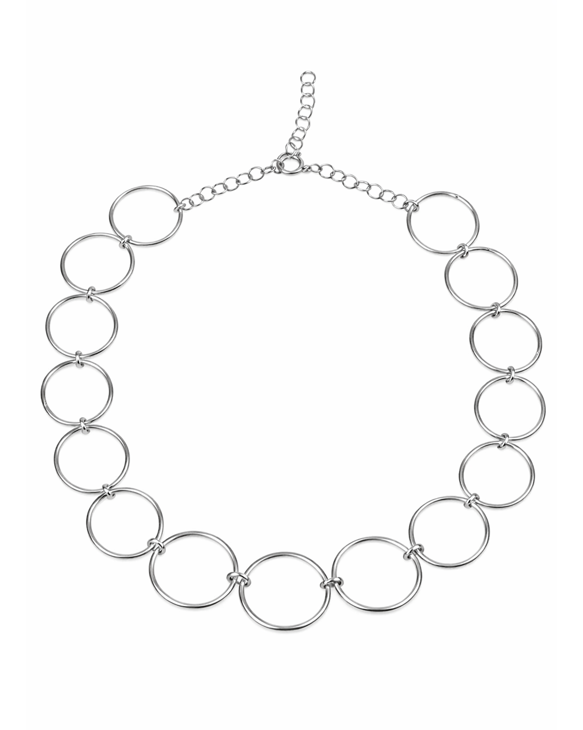 Small circles choker silber