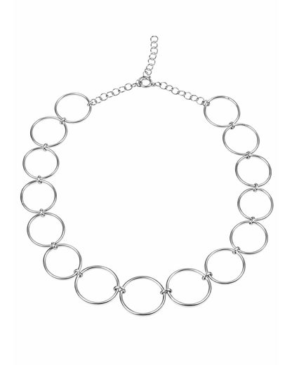 Small circles choker silber