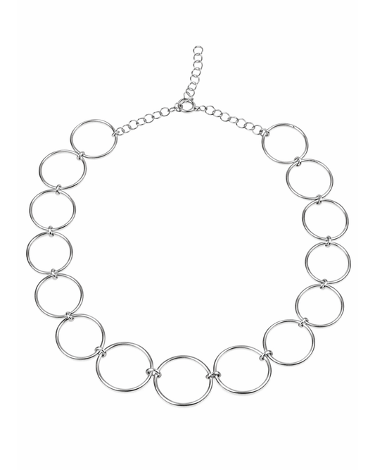 Small circles choker silber