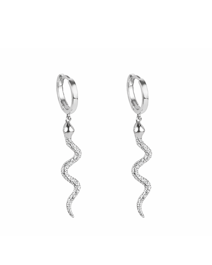 Snake hoops silver