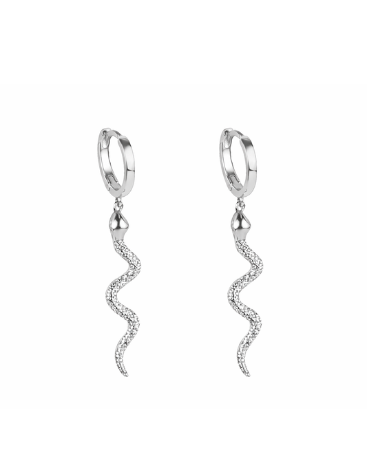 Snake hoops silver