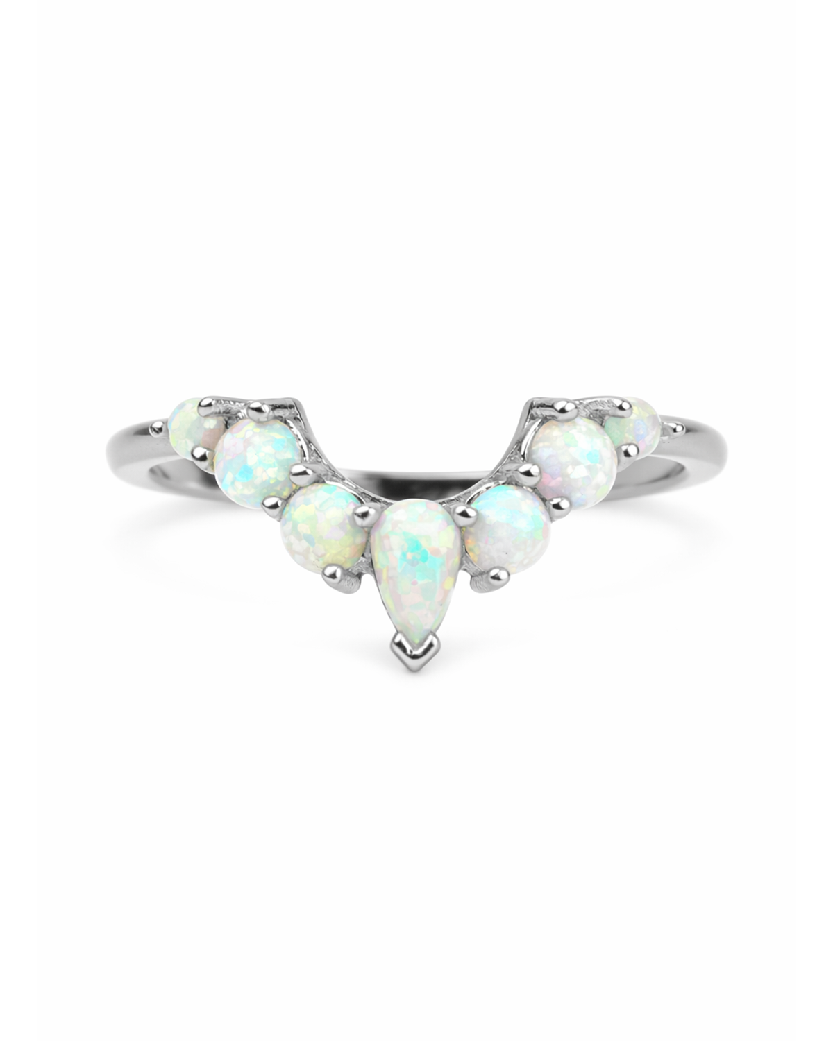 Stacking opal Silber