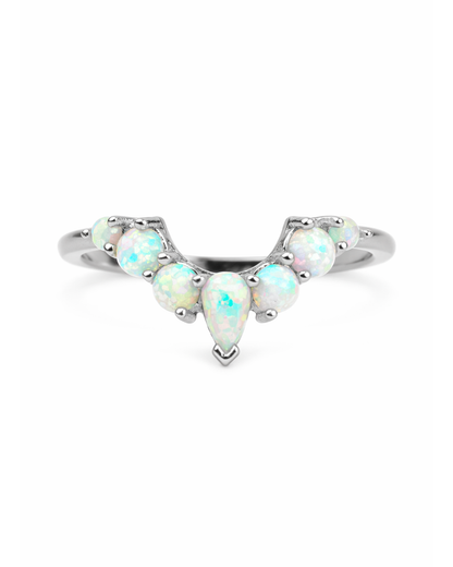 Stacking opal Silber