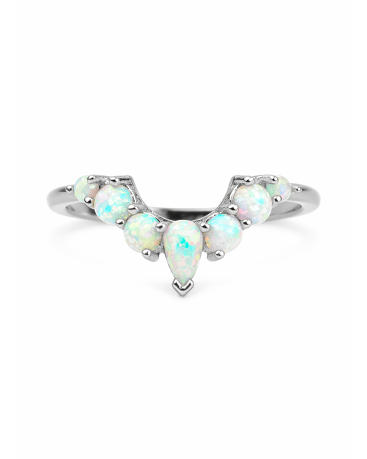 Stacking opal Silber