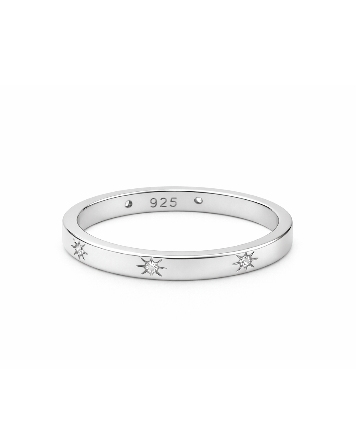 Star band cz silber