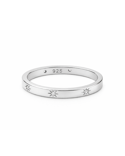 Star band cz silber