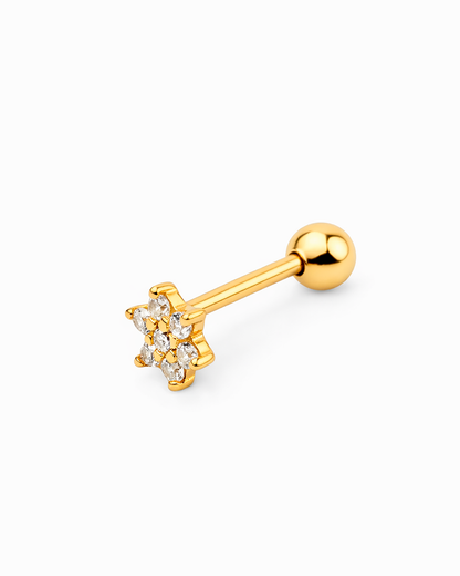 Flower piercing gold
