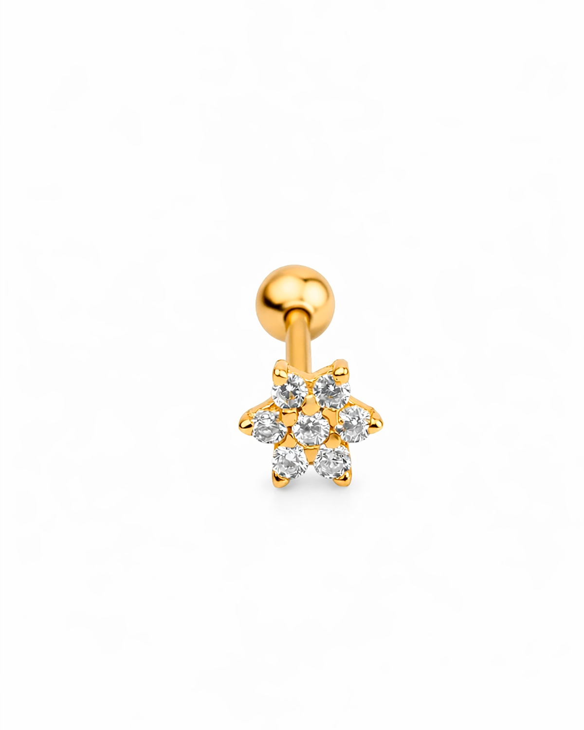 Flower piercing gold