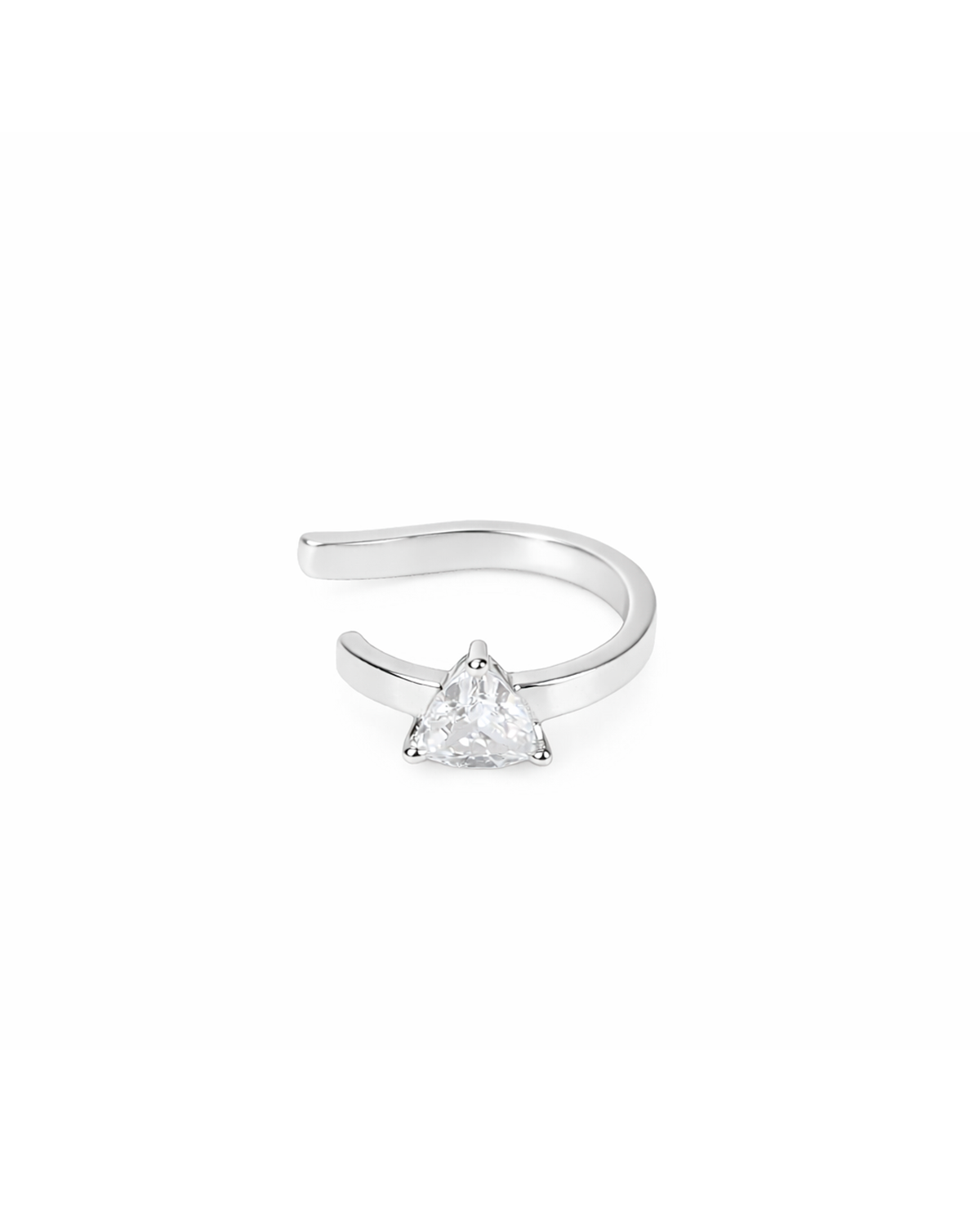 Tear ear cuff silver