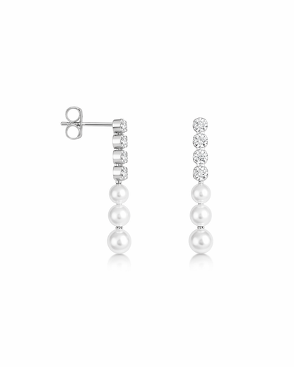 Three Pearl Drop Silver