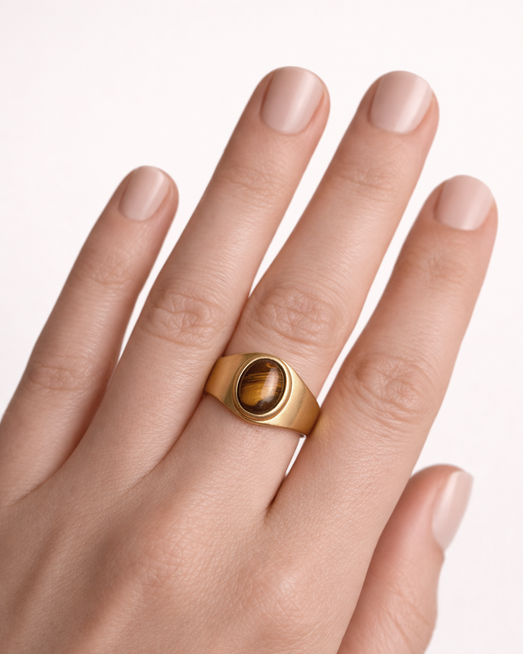 Eye Tiger Gold Ring