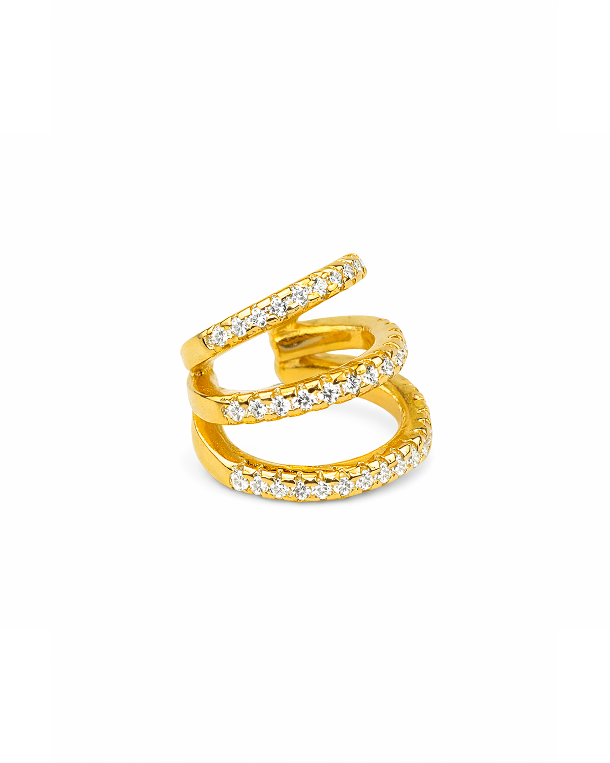Triple Ear Cuff in Gold