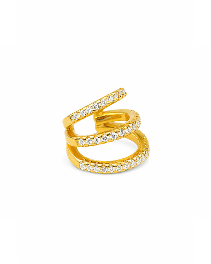 Triple Ear Cuff in Gold