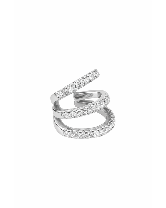 Triple Ear Cuff Silber