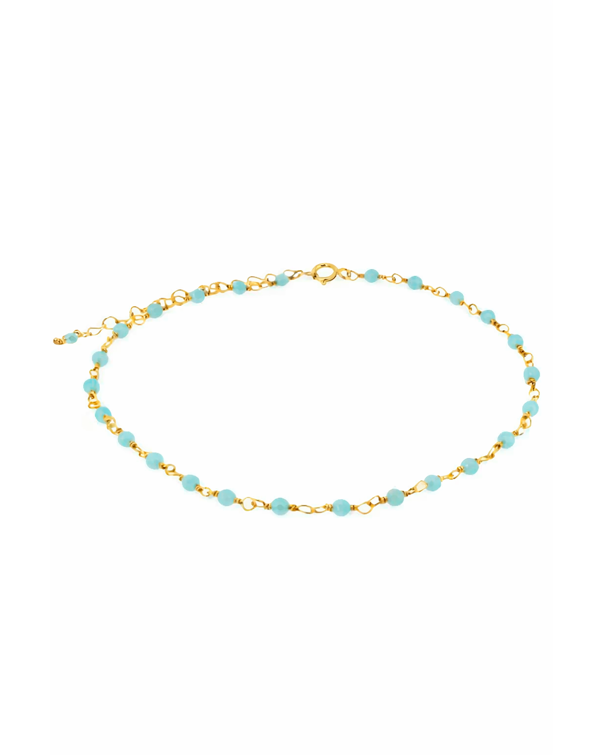 Turquoise anklet gold