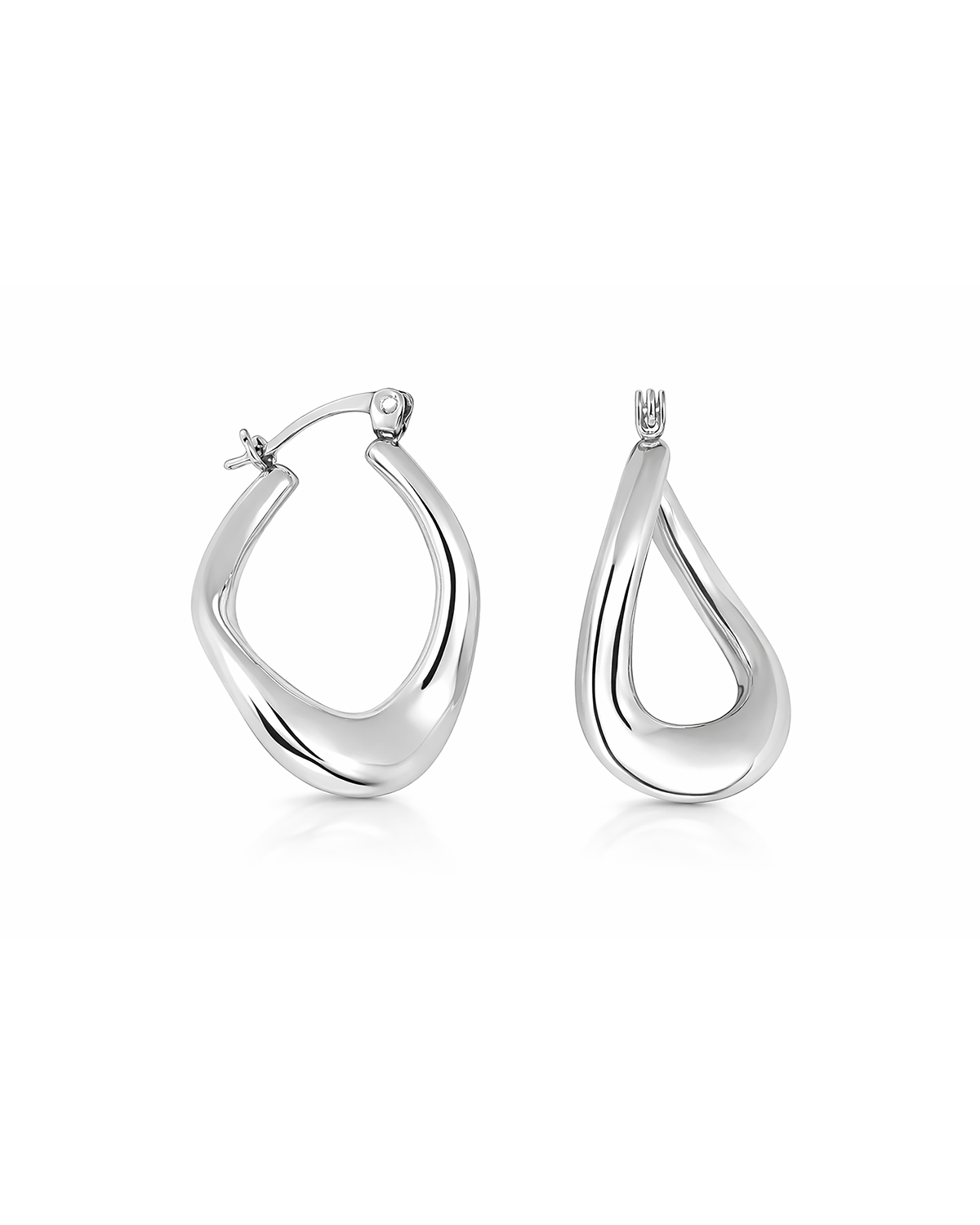 Twisted Hoops Silver