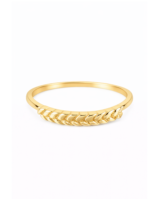 Wheat gold ring