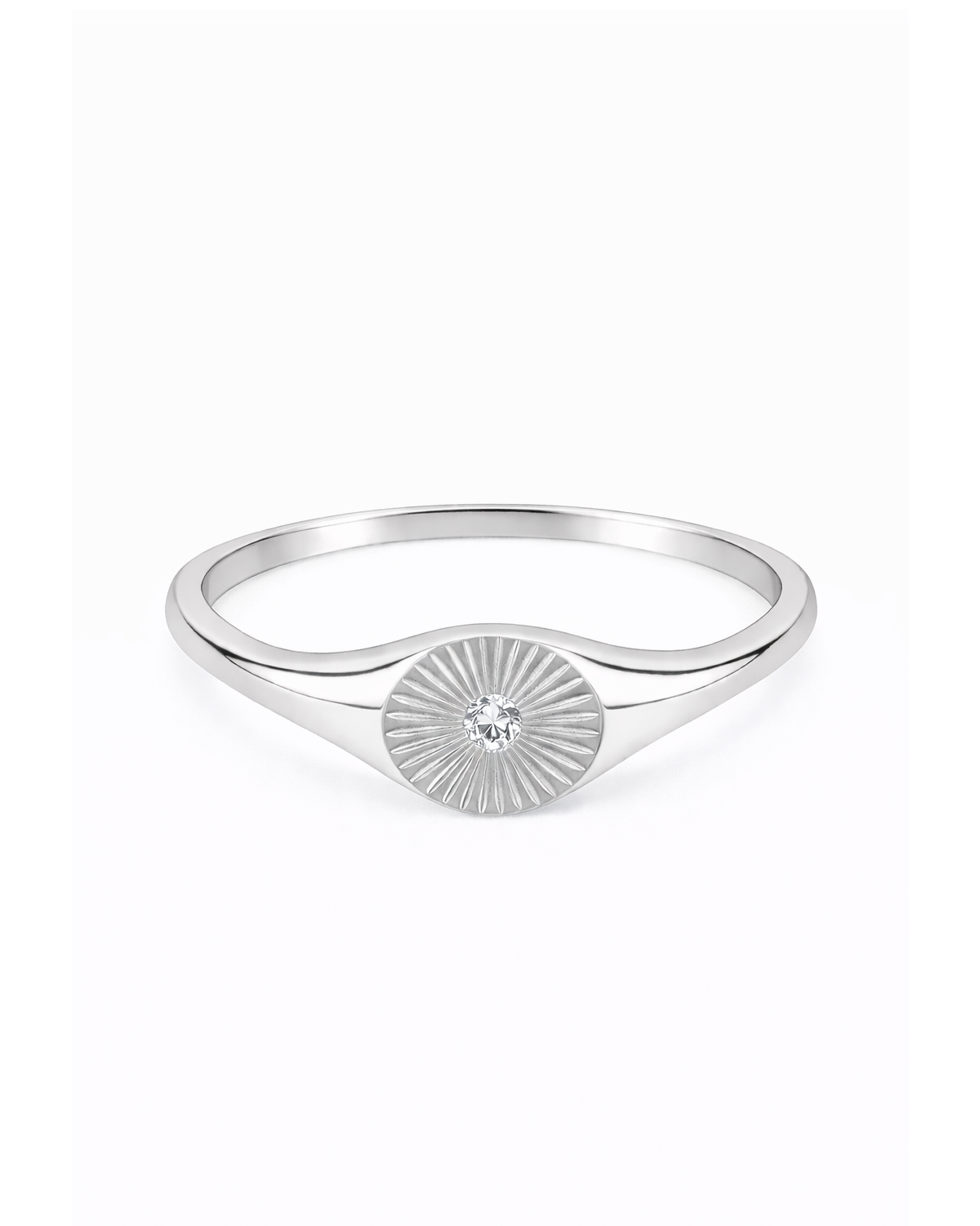 Weiß Sunburst Silber