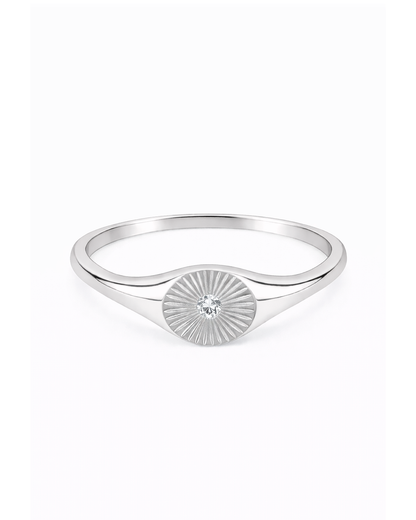 Weiß Sunburst Silber